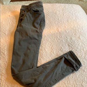 Abercrombie&fitch grey button up skinnies, size 2